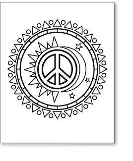 sun and moon peace sign